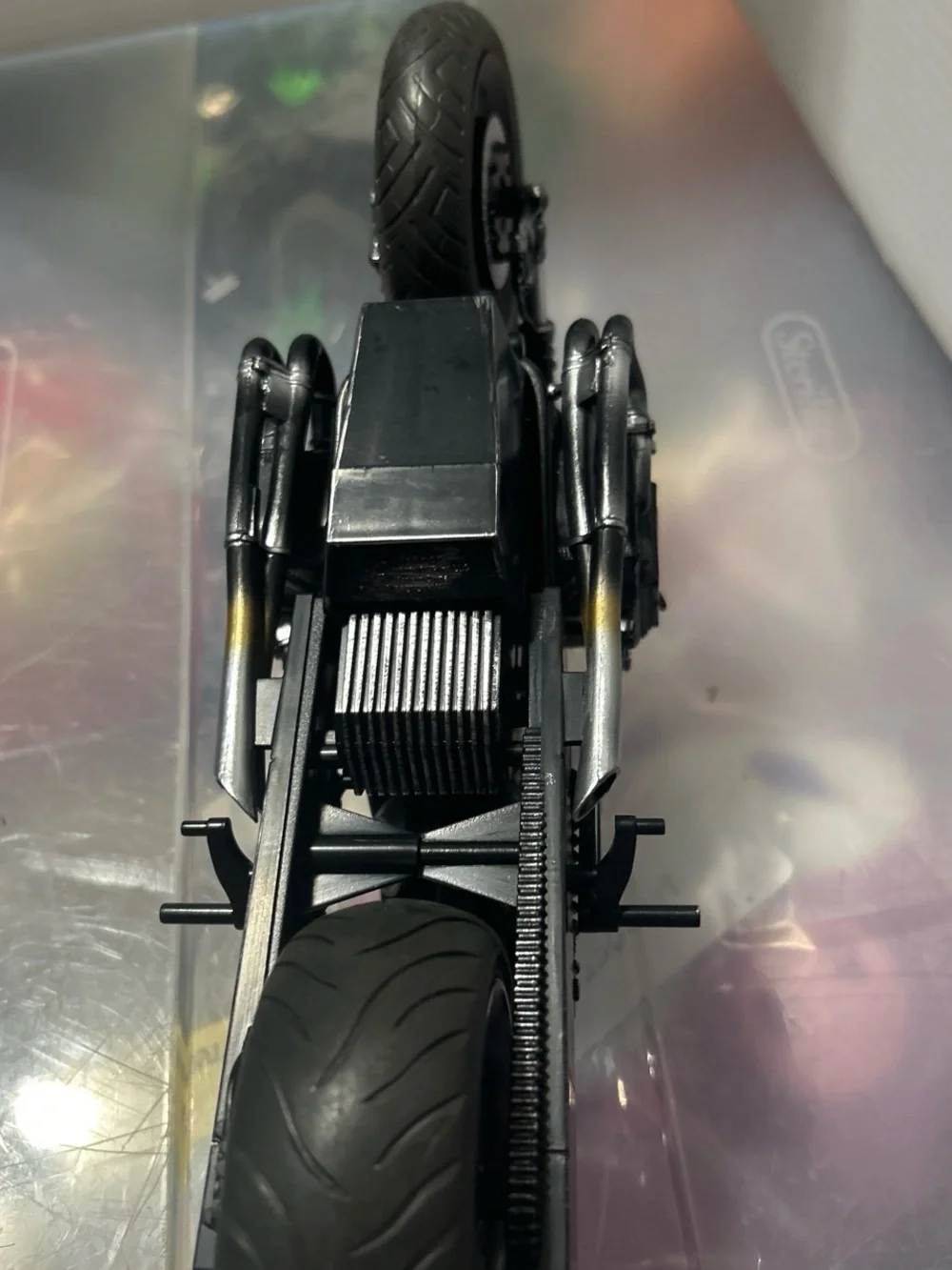 Black Kids Motorcycle Action Figure Playset -